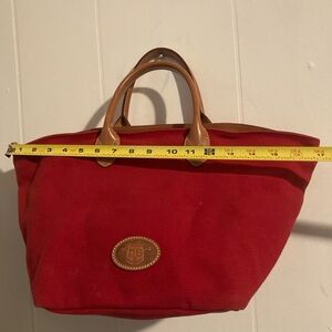 Dooney & Bourke Vintage Red Canvas Tote Bag